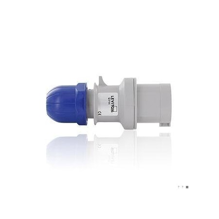 Pin & Sleeve Plug, 16 A, 208/250V AC, 4 Pole, IEC Grounding, Blue MPN:S416-P9