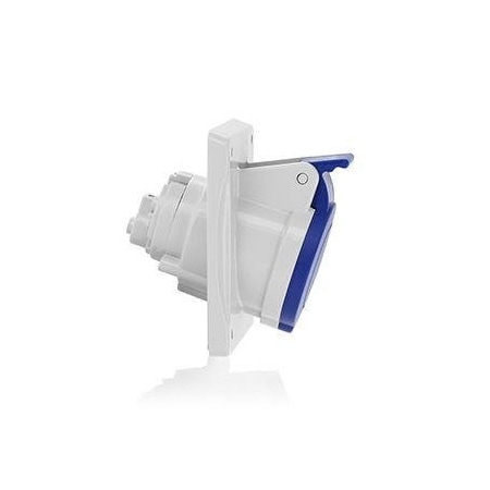 Pin & Sleeve Receptacle, 16 A, 208/250V AC, 4 Pole, Blue MPN:S416-R9
