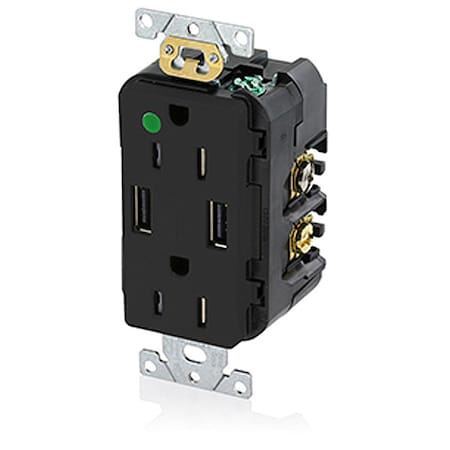 Straight Blade Receptacle, 5-15R, 15 A, 125V AC, 2 Pole, 3 Wire, Flush Mount, Self-Grounded MPN:T5632-HGE