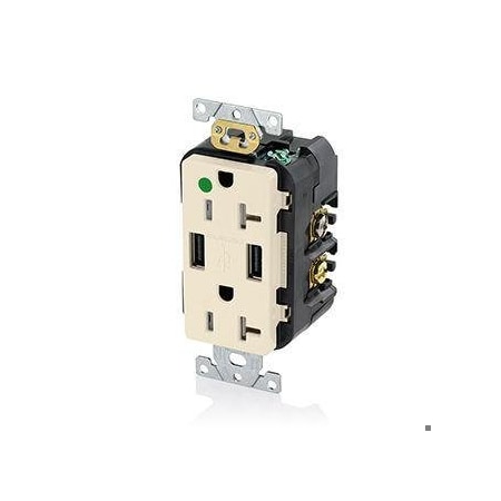 H.G. Duplex Recept W/USB, Lt Alm, 20 Amp MPN:T5832-HGT