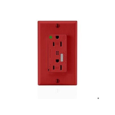 Straight Blade Receptacle, 5-15R, 15 A, 125V AC, Flush Mount, Self-Grounded MPN:T8280-R