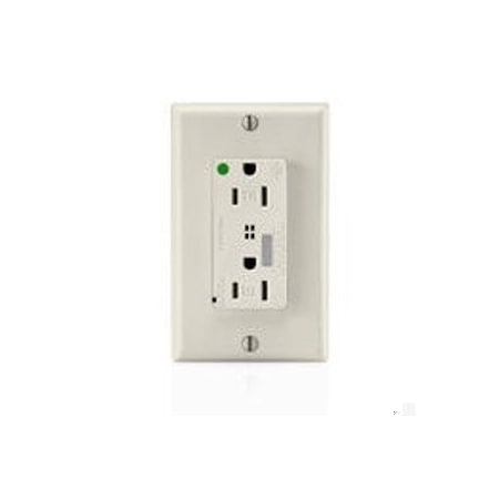 Straight Blade Receptacle, 5-15R, 15 A, 125V AC, Flush Mount, Self-Grounded MPN:T8280-T