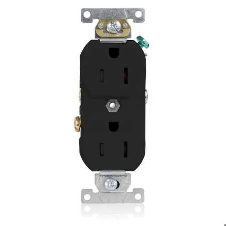 Straight Blade Receptacle, 5-15R, 15 A, 125V AC, Flush Mount, Self-Grounded MPN:TBR15-E