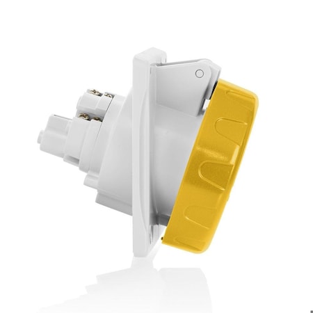 Pin & Sleeve Receptacle, 32 A, 100/130V AC, 2 Pole, Yellow MPN:W232-R4
