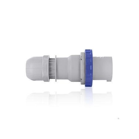 Pin & Sleeve Plug, 63 A, 200/250V AC, 2 Pole, IEC Grounding, Blue MPN:W263-P6