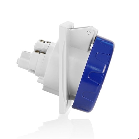 Pin & Sleeve Receptacle, 32 A, 208/250V AC, 4 Pole, Blue MPN:W432-R9
