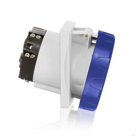 Pin & Sleeve Receptacle, 63 A, 208/250V AC, 4 Pole, Blue MPN:W463-R9