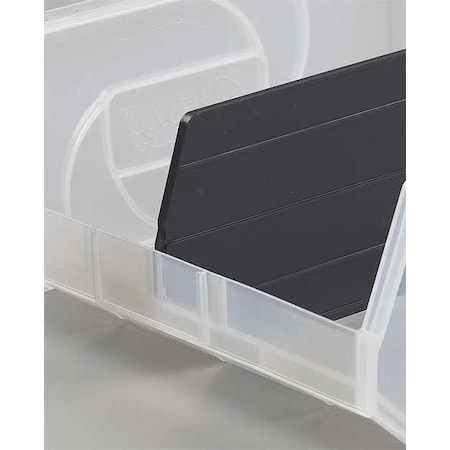Plastic Divider, Black, 4 3/8 in L, 4 3/8 in H, 6 PK MPN:DPB10-5 Div