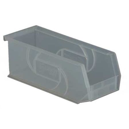 Hang & Stack Storage Bin, Plastic, Clear, 4 in H, 4 1/8 in W, 10 7/8 in L MPN:PB104-4 Clear
