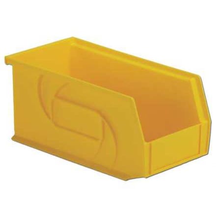 Hang & Stack Storage Bin, Plastic, Yellow, 5 in H, 5 1/2 in W, 10 7/8 in L MPN:PB105-5 Yellow