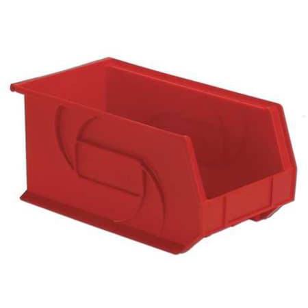 Hang & Stack Storage Bin, Plastic, Red, 7 in H, 8 1/4 in W, 14 3/4 in L MPN:PB148-7 Red