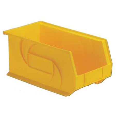 Hang & Stack Storage Bin, Plastic, Yellow, 7 in H, 8 1/4 in W, 14 3/4 in L MPN:PB148-7 Yellow