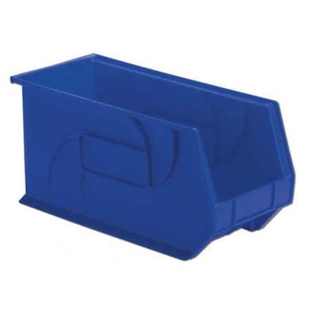 Hang & Stack Storage Bin, Plastic, Blue, 9 in H, 8 1/4 in W, 18 in L MPN:PB1808-9 Blue