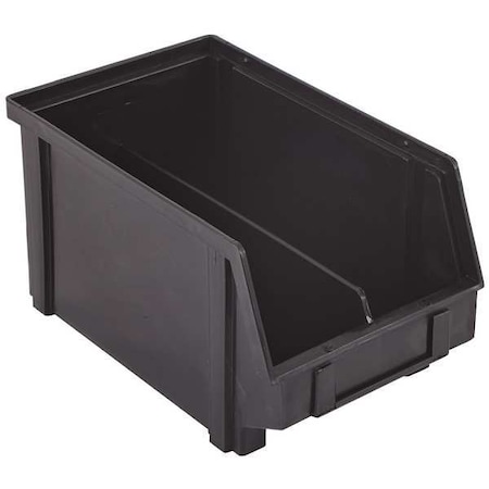 Hang & Stack Storage Bin, Plastic, Black, 5 in H, 5 7/8 in W, 9 1/2 in L MPN:PB30-XXL