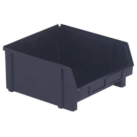 Hang & Stack Storage Bin, Plastic, Black, 6 in H, 11 1/2 in W, 12 7/8 in L MPN:PB41-FXL