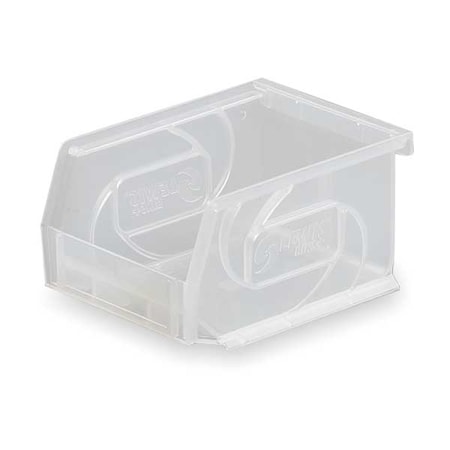 Hang & Stack Storage Bin, Plastic, Clear, 3 in H, 4 1/8 in W, 5 3/8 in L MPN:PB54-3 Clear