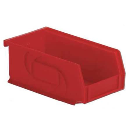 Hang & Stack Storage Bin, Plastic, Red, 3 in H, 4 1/8 in W, 7 3/8 in L MPN:PB74-3 Red