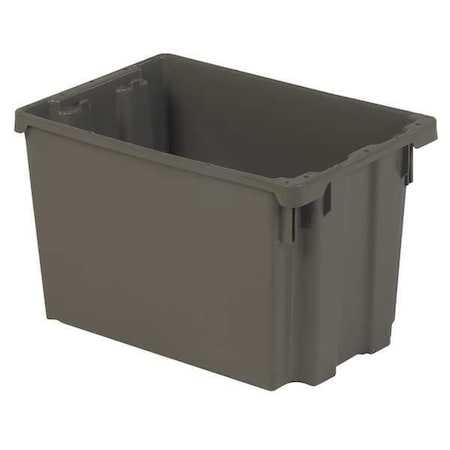 Hang & Stack Storage Bin, Plastic, Gray, 12 1/8 in H, 13 in W, 19 1/2 in L MPN:SN2013-12 GREY