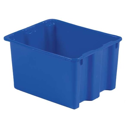 Hang & Stack Storage Bin, Plastic, Blue, 12 in H, 17 in W, 21 in L MPN:SN2117-12 Blue