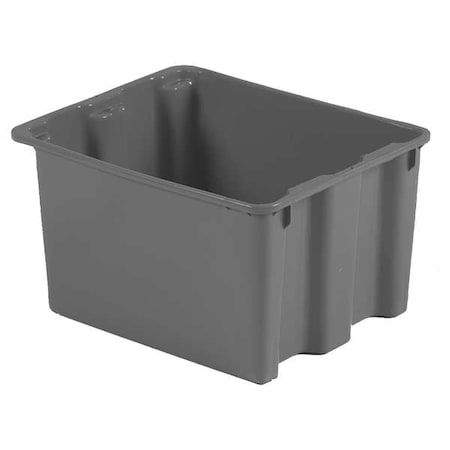 Hang & Stack Storage Bin, Plastic, Gray, 12 in H, 17 in W, 21 in L MPN:SN2117-12 Gray