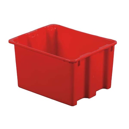 Hang & Stack Storage Bin, Plastic, Red, 12 in H, 17 in W, 21 in L MPN:SN2117-12 Red