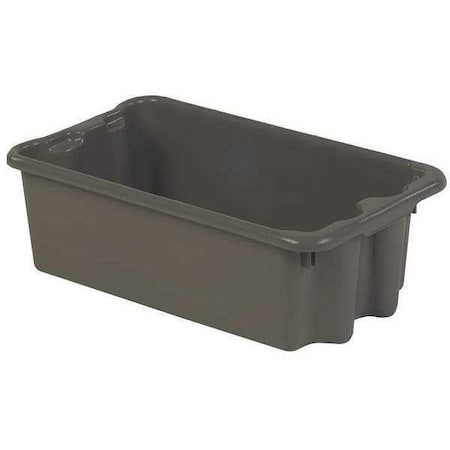 Hang & Stack Storage Bin, Plastic, Gray, 7 7/8 in H, 14 1/8 in W, 24 in L MPN:SN2414-8 GREY