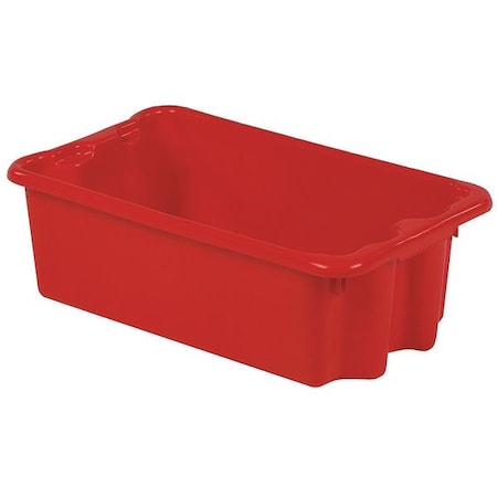 Hang & Stack Storage Bin, Plastic, Red, 7 7/8 in H, 14 1/8 in W, 24 in L MPN:SN2414-8 RED