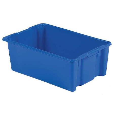 Hang & Stack Storage Bin, Plastic, Blue, 10 1/2 in H, 18 3/4 in W, 28 1/2 in L MPN:SN2818-10 Blue