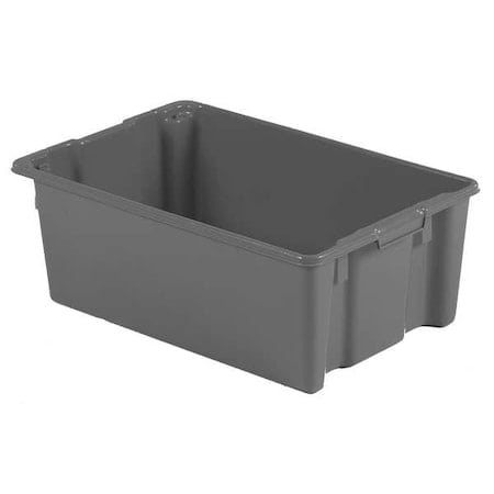 Hang & Stack Storage Bin, Plastic, Gray, 10 1/2 in H, 18 3/4 in W, 28 1/2 in L MPN:SN2818-10 Gray