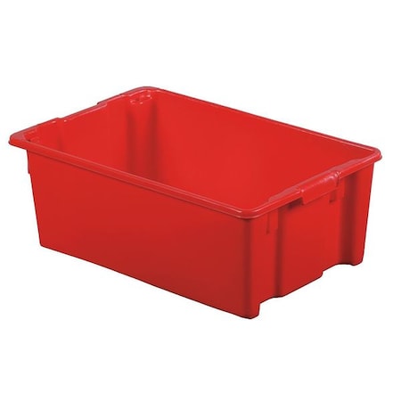 Hang & Stack Storage Bin, Plastic, Red, 10 1/2 in H, 18 3/4 in W, 28 1/2 in L MPN:SN2818-10 Red
