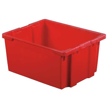 Hang & Stack Storage Bin, Plastic, Red, 15 1/8 in H, 24 in W, 30 1/8 in L MPN:SN3024-15 Red