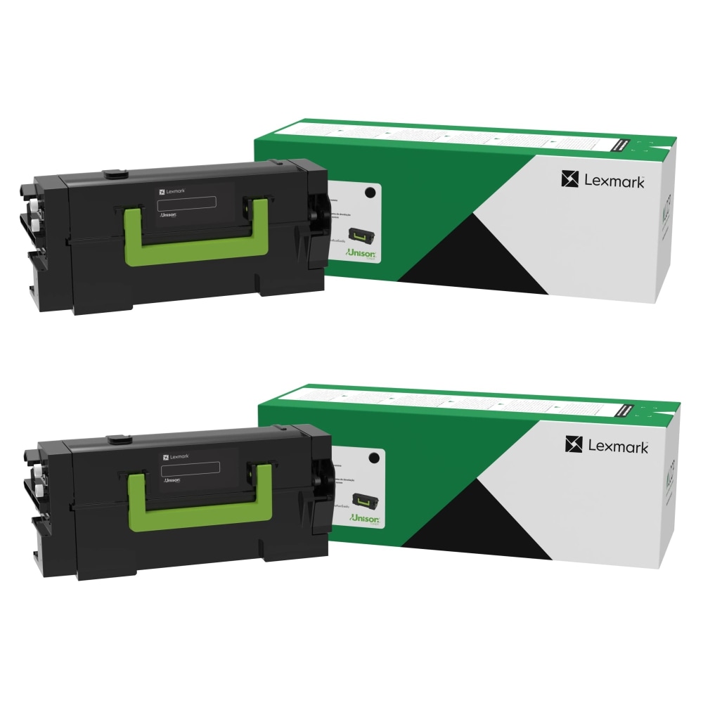Lexmark 58D1H00 Black High Yield Return Program Toner Cartridges, Pack Of 2 MPN:58D1H002PK-OD