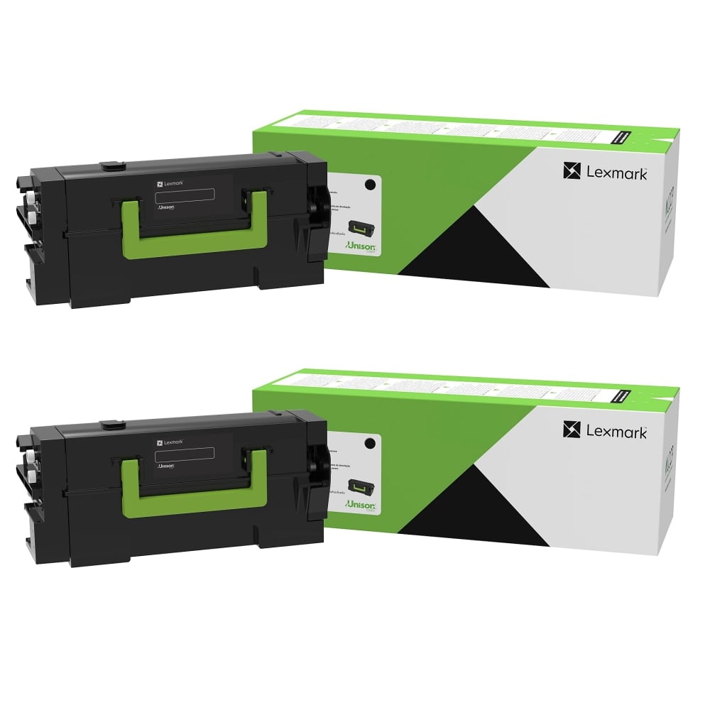 Lexmark 58D1X0E Black Extra-High Yield Toner Cartridges, Pack Of 2 Cartridges, 58D1X0E2PK-OD MPN:58D1X0E2PK-OD