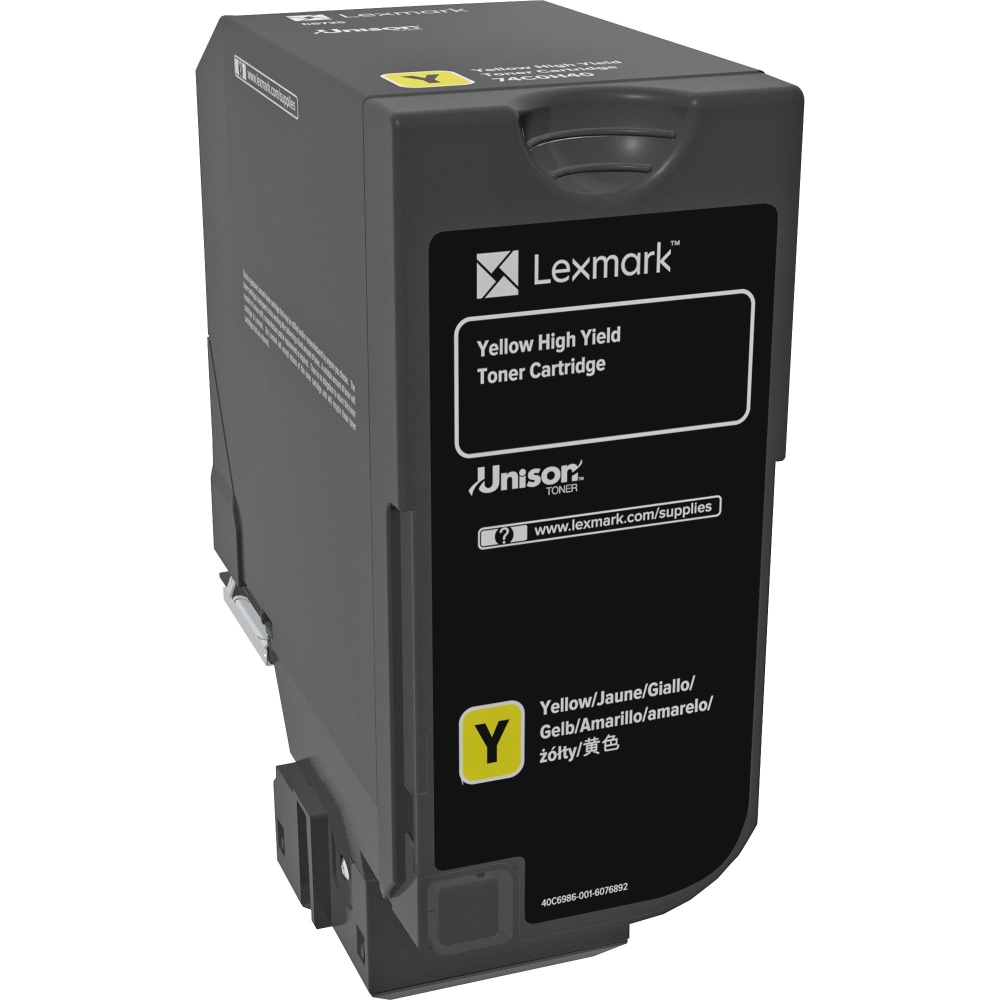 Lexmark Ylw Toner Cart Hiyld 12K Cs725, 74C0H40 MPN:74C0H40