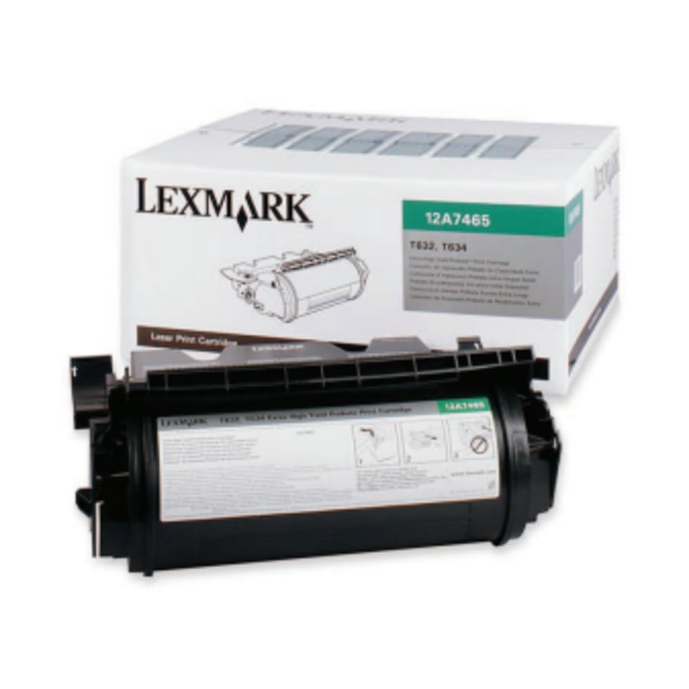 Lexmark 12A7465 Extra-High-Yield Return Program Black Toner Cartridge MPN:12A7465