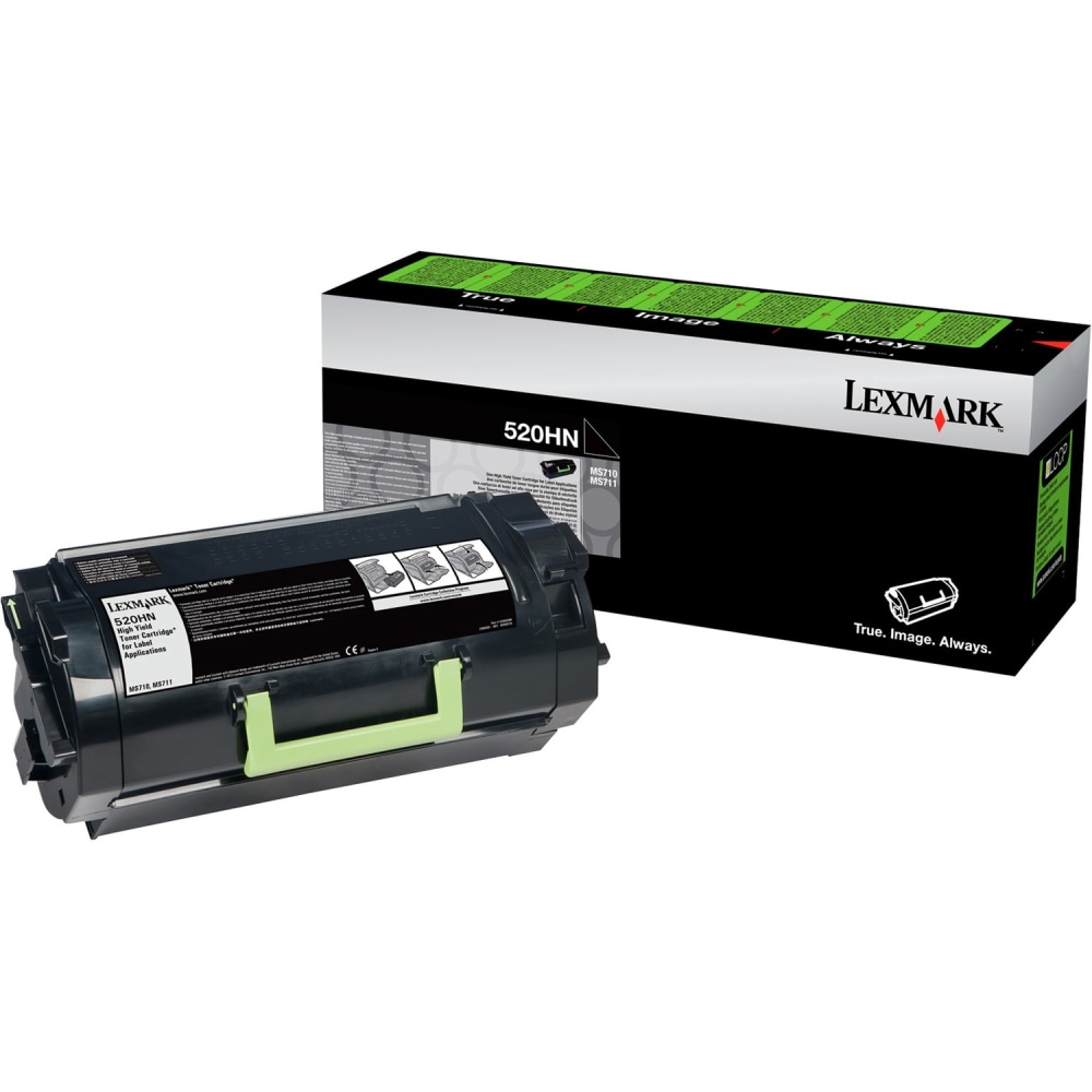 Lexmark 520HN High Yield Laser Toner Cartridge - Black - 1 Pack - 25000 Pages MPN:52D0H0N