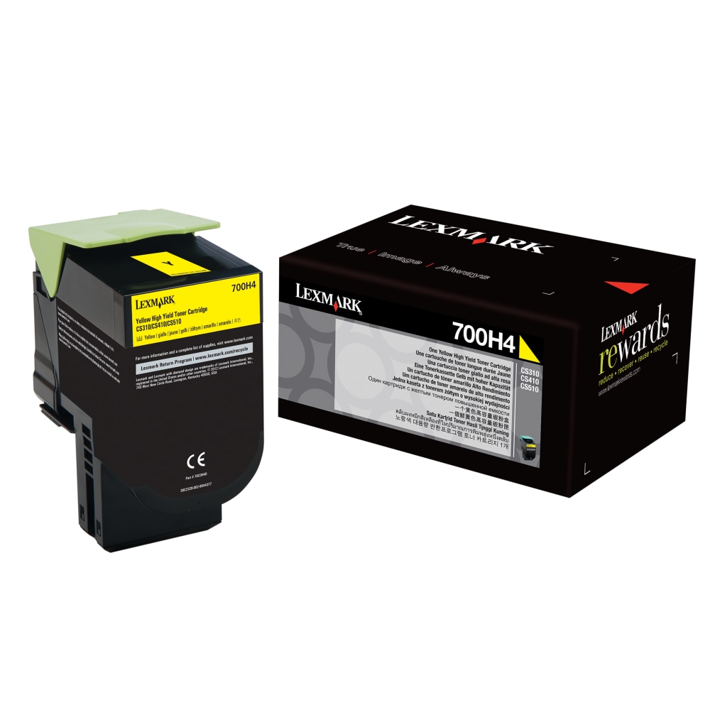 Lexmark 70C0H40 Yellow High Yield Toner Cartridge MPN:70C0H40
