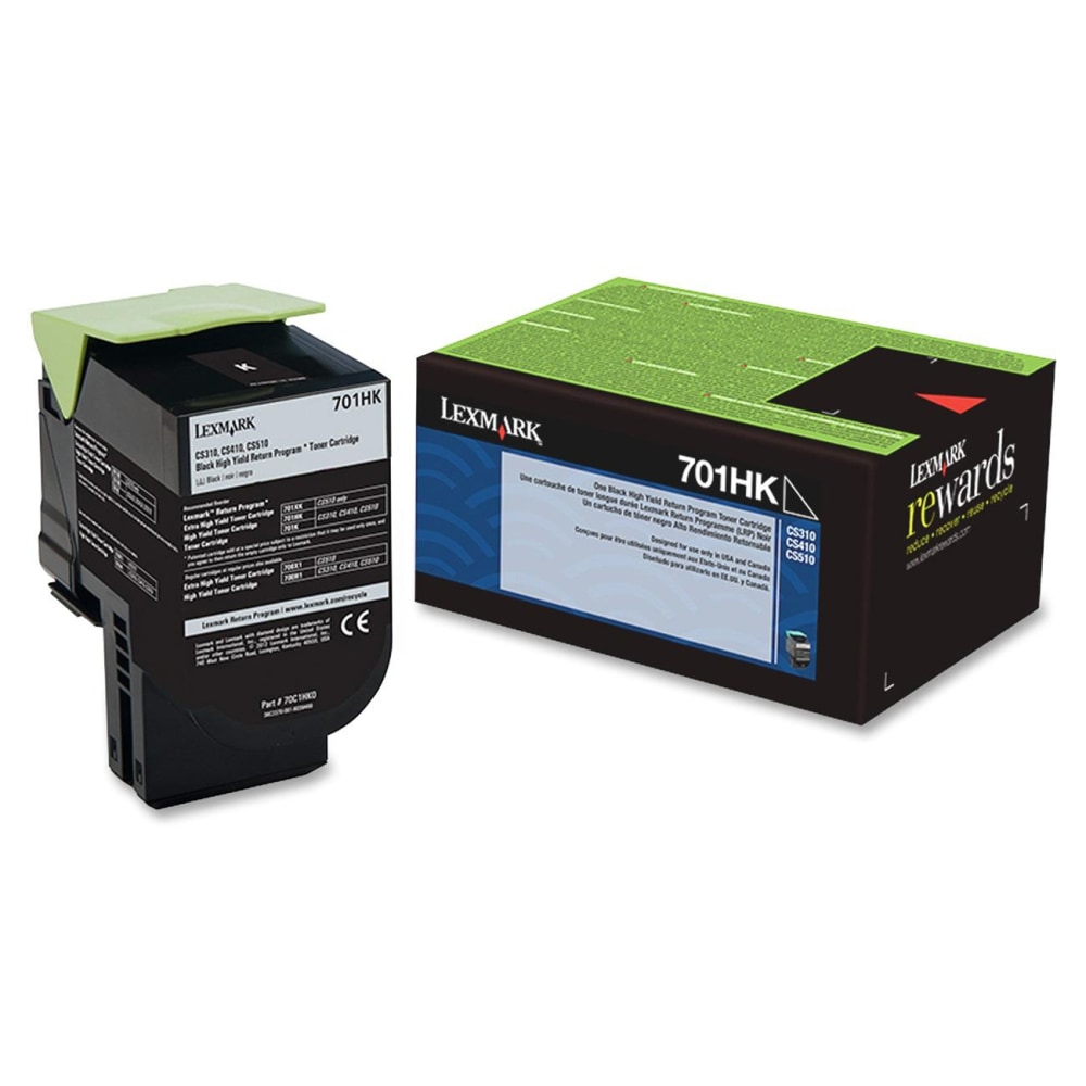 Lexmark 700 Black High Yield Toner Cartridge MPN:70C1HK0