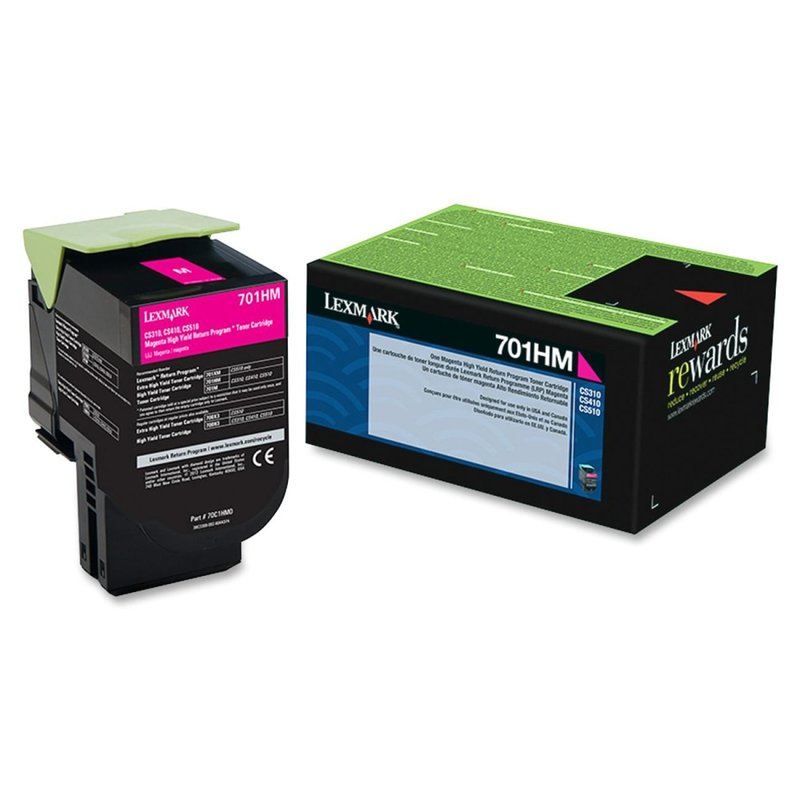 Lexmark 70C1HM0 Magenta High Yield Toner Cartridge MPN:70C1HM0