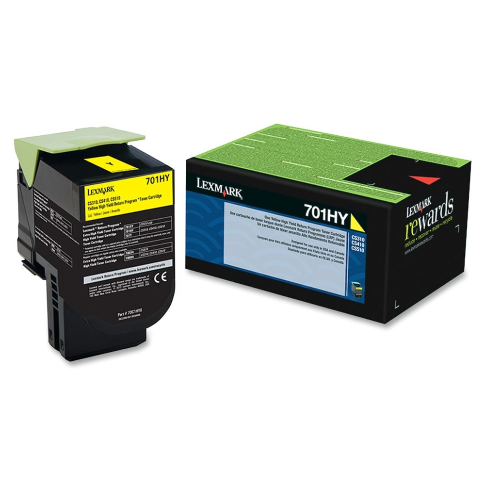 Lexmark 70C1HY0 Yellow High Yield Toner Cartridge MPN:70C1HY0