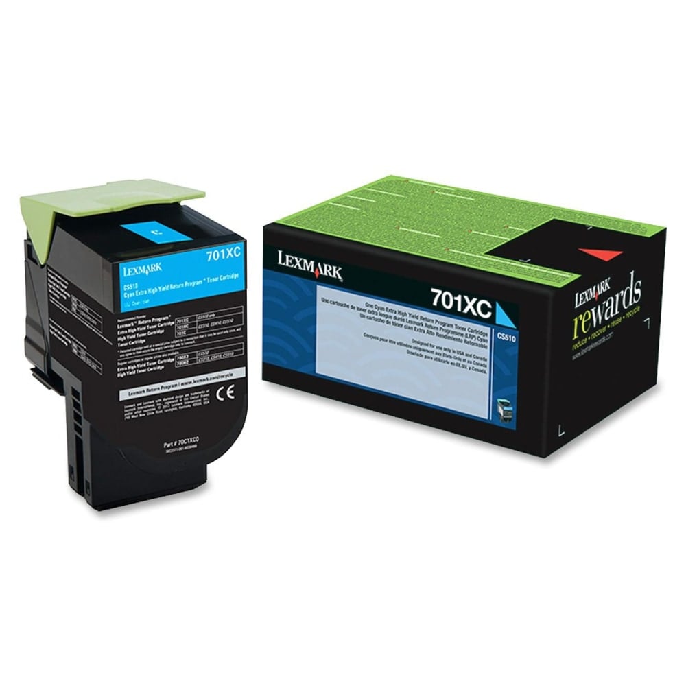 Lexmark 70C1XC0 Cyan High Yield Toner Cartridge MPN:70C1XC0