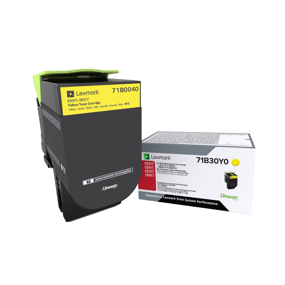 Lexmark 71B0040 Yellow Toner Cartridge MPN:71B0040