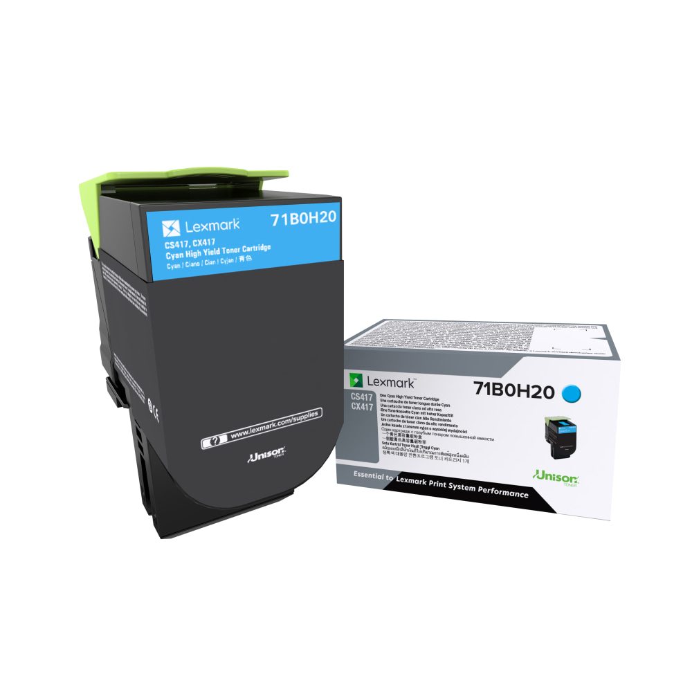Lexmark 71B0H20 Cyan High Yield Toner Cartridge MPN:71B0H20