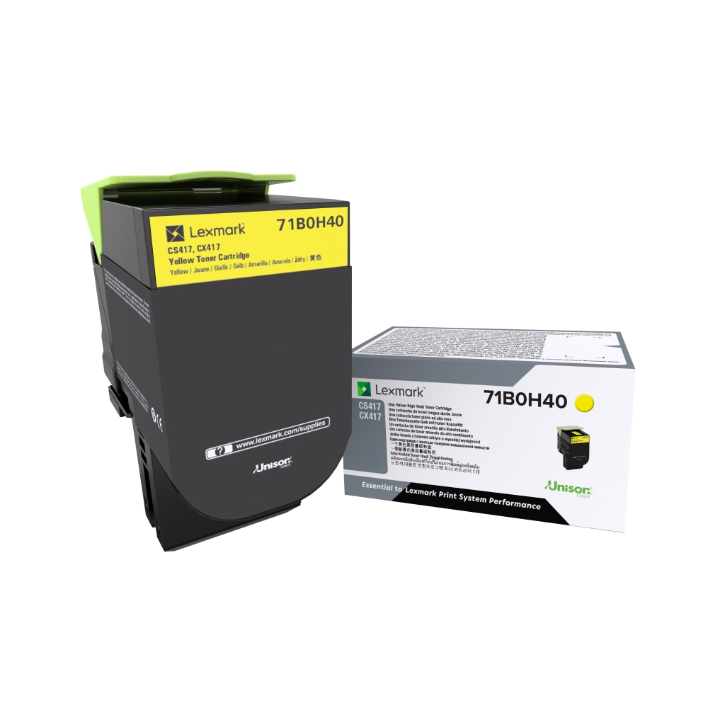 Lexmark 71B0H40 Yellow High Yield Toner Cartridge MPN:71B0H40