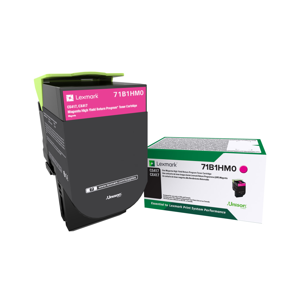 Lexmark 71B1HM0 Magenta High Yield Return Program Toner Cartridge MPN:71B1HM0