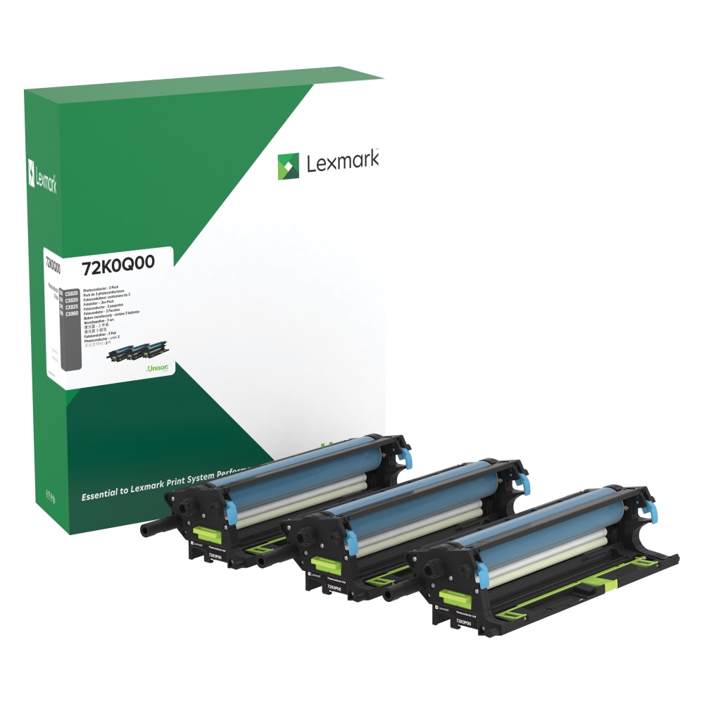 Lexmark CX820 Photoconductor Set - Laser Print Technology - 175000 - Color - 3 / Pack MPN:72K0Q00