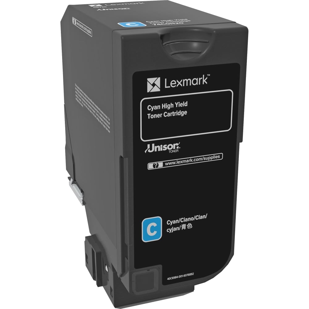Lexmark Cyan Toner Cart 12K Hiyld Cs72, 74C0H20 MPN:74C0H20
