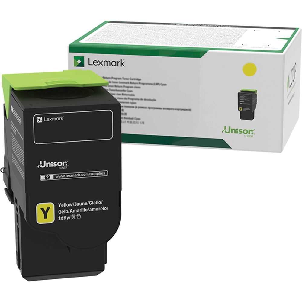 Lexmark 80C0HYG Original High Yield Laser Toner Cartridge, Yellow MPN:80C0HYG