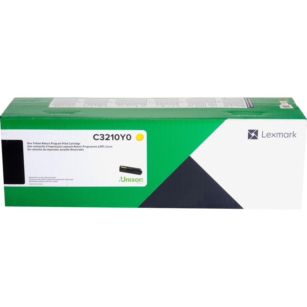 Lexmark Original Toner Cartridge - Yellow - Laser - 1500 Pages - 1 Each MPN:C3210Y0