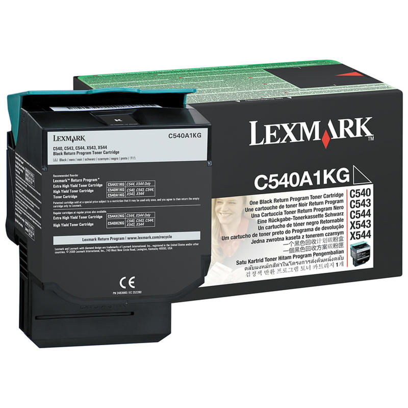 Lexmark C540A1KG Black Return Program Toner Cartridge MPN:C540A1KG